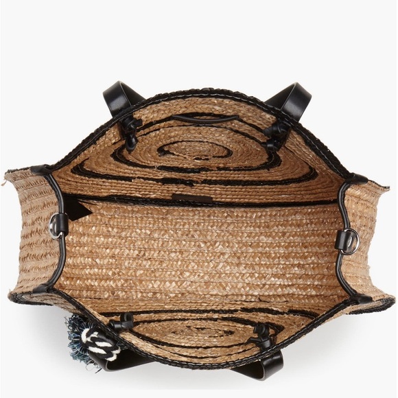 Rebecca Minkoff Woven Straw Circle Tote - Picture 9 of 11